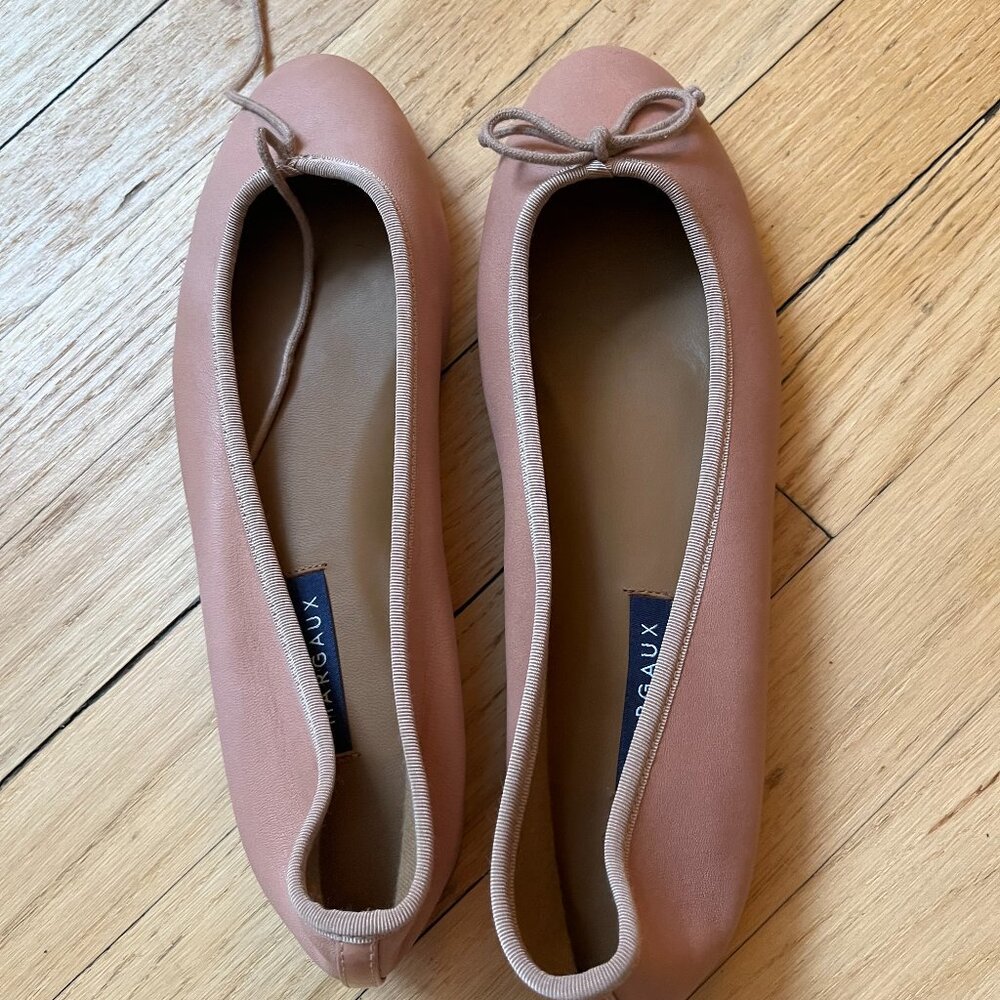 Margaux The Demi Ballet Flats Women's 39 US 9 Leather Brown Comfortable Shoes